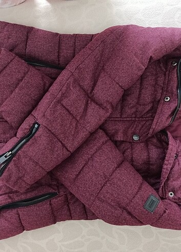 m Beden bordo Renk Şişme mont