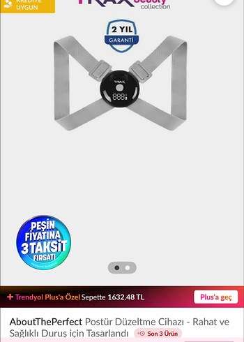 TRAX titreşimli postür düzelme cihazı dik durüş gambur engeller - Görsel 7