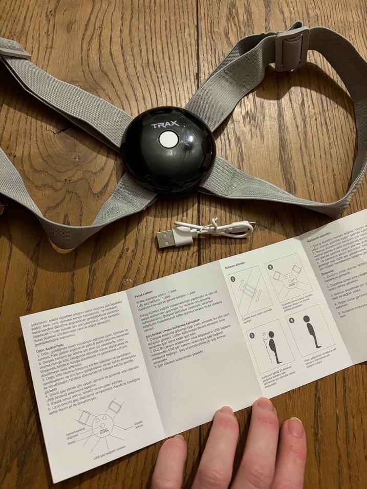 TRAX titreşimli postür düzelme cihazı dik durüş gambur engeller - Görsel 3