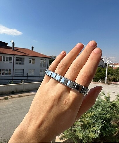 ÇELİK UNİSEX NOMİNATİON BİLEKLİK SADE + charm