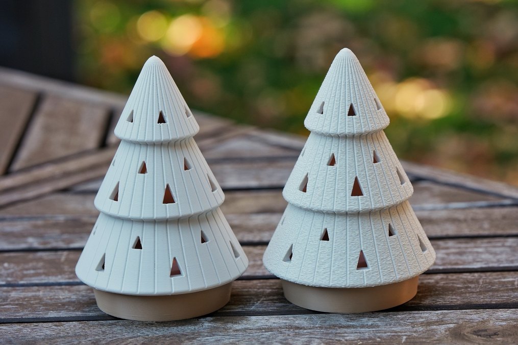 Beyaz Seramik Ağaç Şeklinde Mumluk Seti - Görsel 3