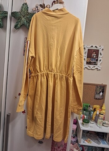 10 Yaş Beden sarı Renk Kız çocuk elbise 