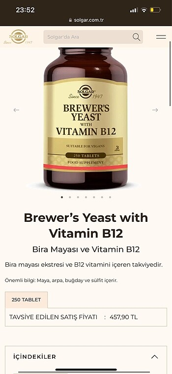  Beden Solgar brewe?s yeast with b12