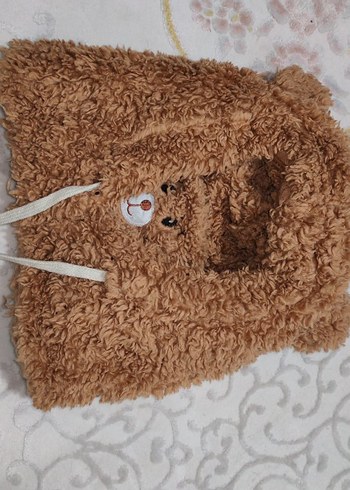 Kahverengi Ayıcıklı Peluş Bebek Bere - Görsel 3