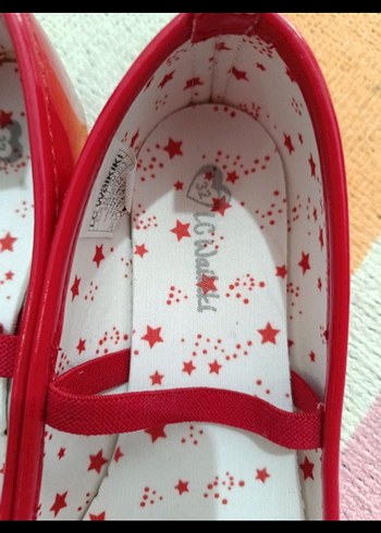 Kız Çocuk Kırmızı Fiyonk Detaylı Babet - Görsel 3