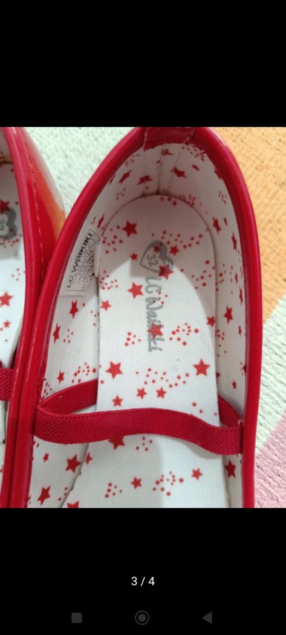 Kız Çocuk Kırmızı Fiyonk Detaylı Babet - Görsel 3