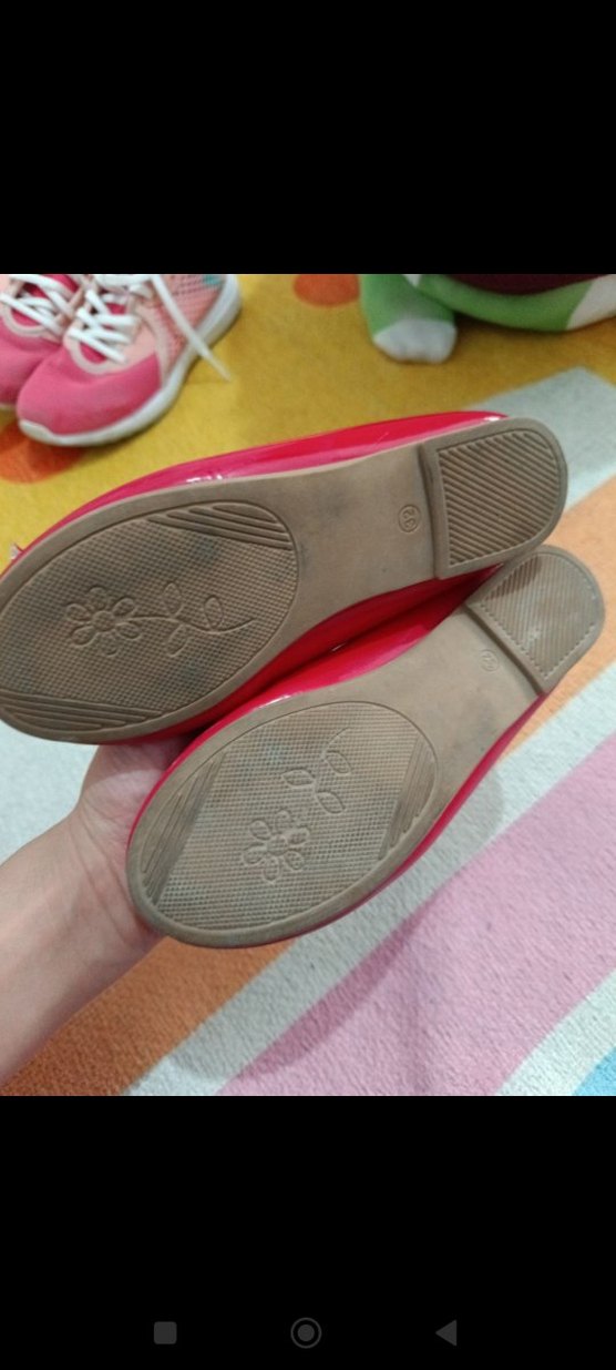 Kız Çocuk Kırmızı Fiyonk Detaylı Babet - Görsel 2