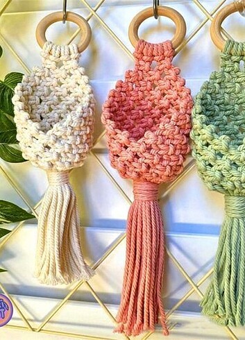 Diğer Makrome Sukulent Saksılık