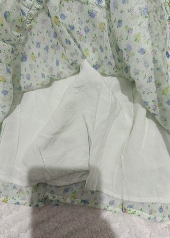 Zara Çiçek Desenli Volanlı Mini Etek