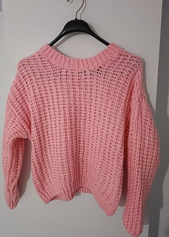 LC Waikiki Pembe Örgü Kadın Kazak - Görsel 2