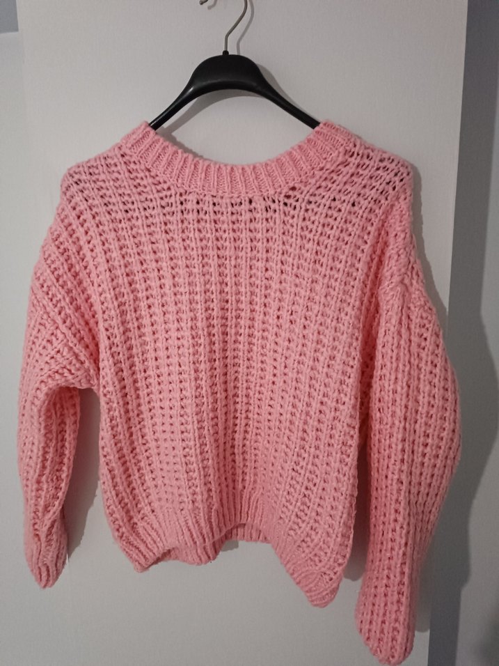 LC Waikiki Pembe Örgü Kadın Kazak - Görsel 2