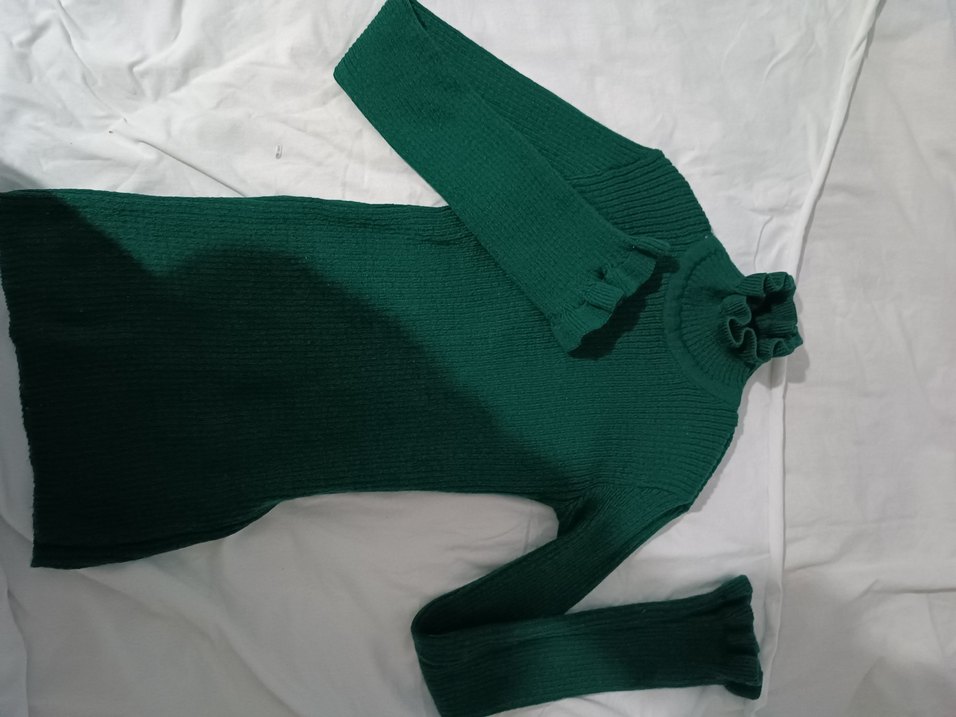 Yeşil Boğazlı Triko Kadın Kazak 2 adet fiyatı - Görsel 2