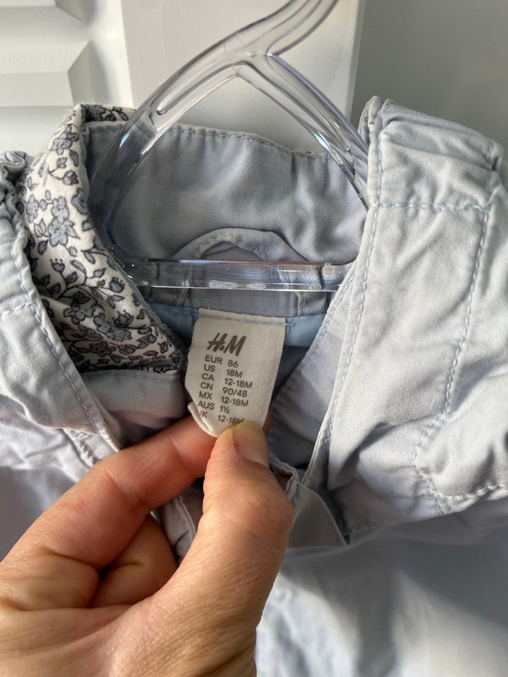 H&M Buz mavisi yağmurluk - Görsel 3