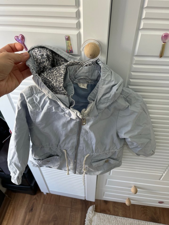 H&M Buz mavisi yağmurluk - Görsel 2