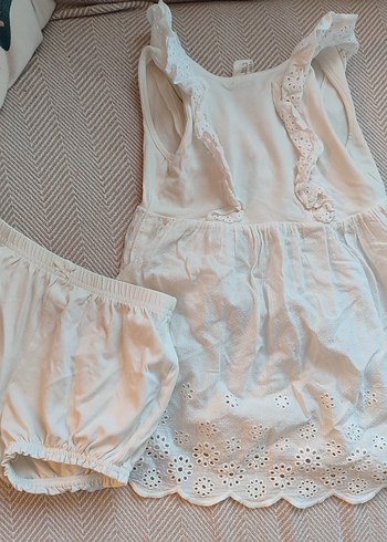 H&M Beyaz Kız Çocuk Elbisesi - Görsel 6