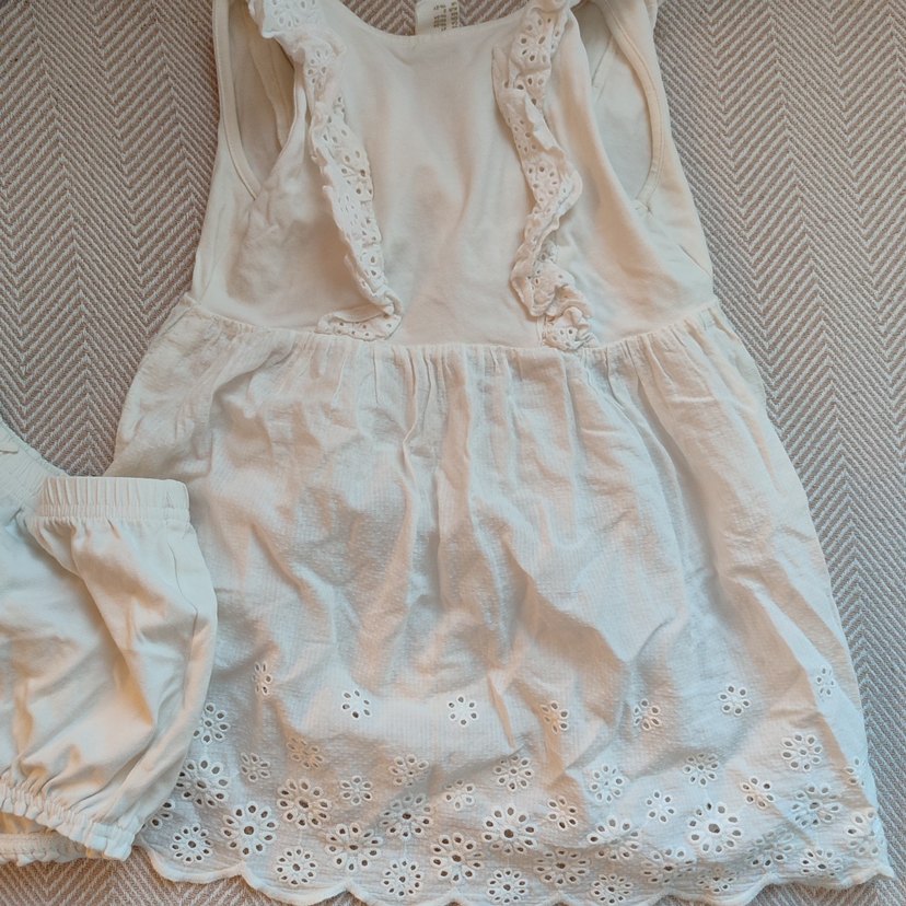 H&M Beyaz Kız Çocuk Elbisesi - Görsel 5