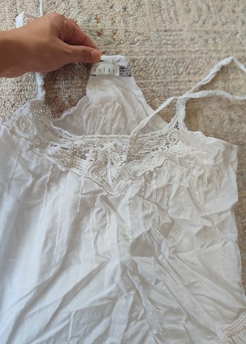 Beyaz uzun elbise - Görsel 5