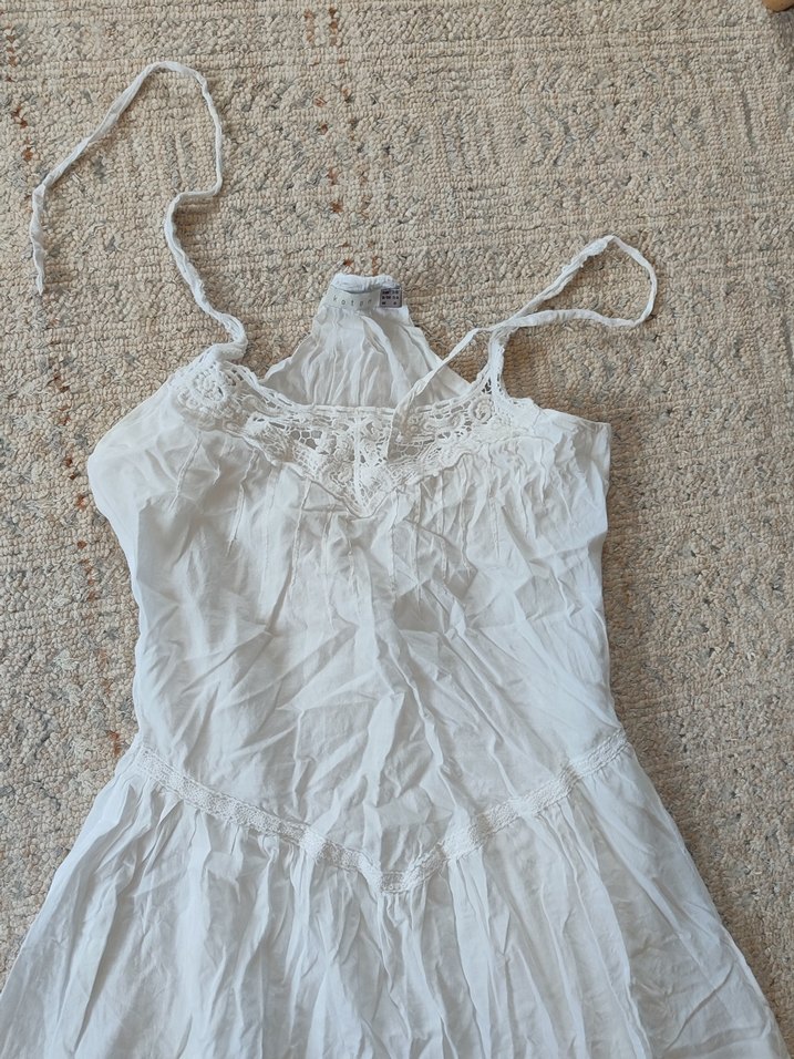 Beyaz uzun elbise - Görsel 3