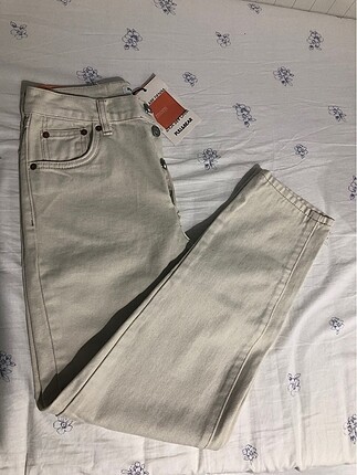 Taş rengi mom jean