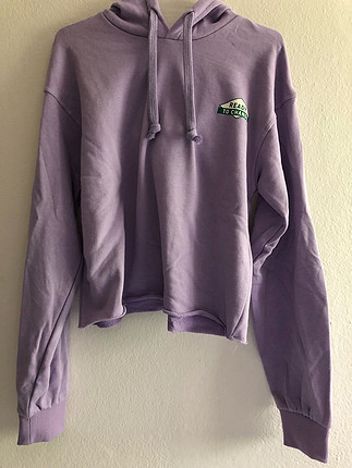 Bershka Lila kapüşonlu sweatshirt