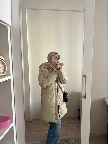 s Beden camel Renk Şişme Mont
