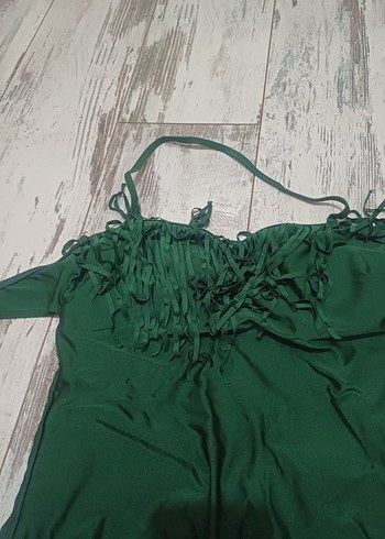 #Zara#Koton#H&M#Mayo#Püsküllü Yeşil Bohem Kadın Mayo - Görsel 2