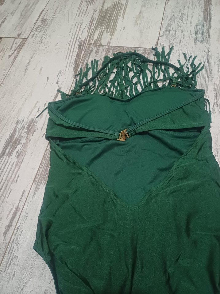 #Zara#Koton#H&M#Mayo#Püsküllü Yeşil Bohem Kadın Mayo - Görsel 4