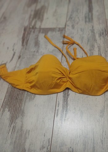 #Zara#Koton#H&M#Bikini#Sarı İnce Askılı Bikini Üstü#