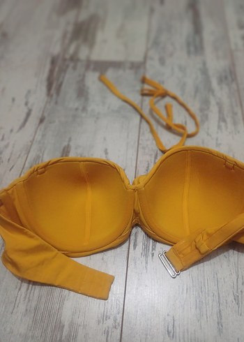 l Beden sarı Renk #Zara#Koton#H&M#Bikini#Sarı İnce Askılı Bikini Üstü#