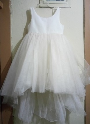 8 Yaş Beden beyaz Renk #elbise #. 