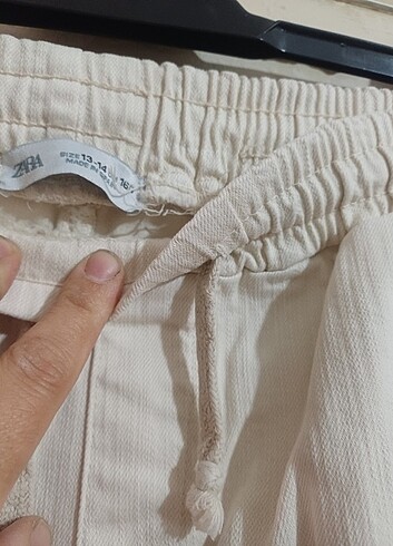 13-14 Yaş Beden beyaz Renk #Zara#Pantolon#Zara Çoçuk Pantolonu#