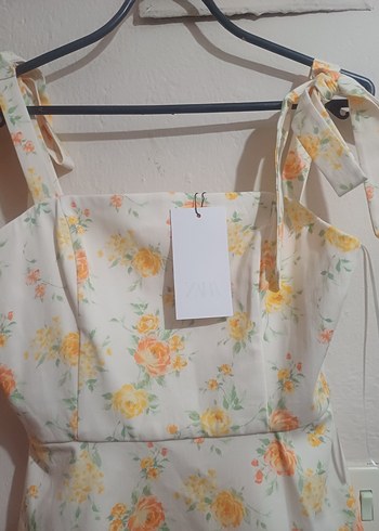 #Zara Bayan Mini Çiçek Desenli Yazlık Elbise#Çiçek DesenluElbise - Görsel 4
