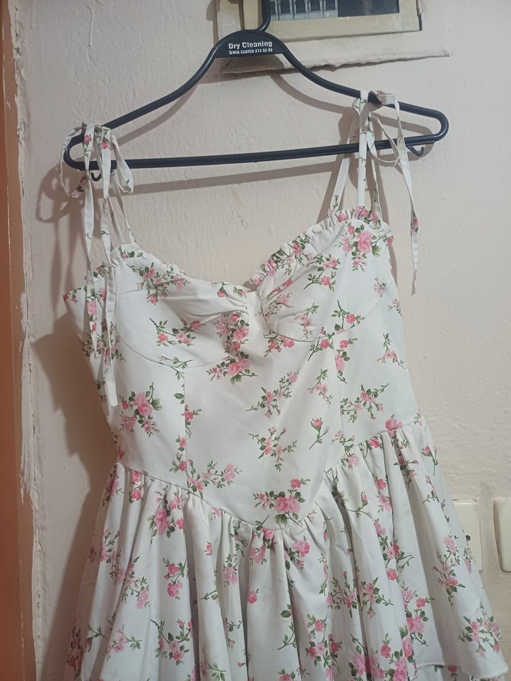 #Zara Nisole Bayan Mini Çiçek Desenli Yazlık Elbise#AskılıElbise - Görsel 4