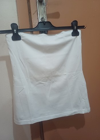 #Zara#H&M#Koton#Bayan Straplez Bluz#Beyaz Düz Büstiyer# - Görsel 6