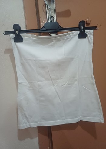 #Zara#H&M#Koton#Bayan Straplez Bluz#Beyaz Düz Büstiyer# - Görsel 4