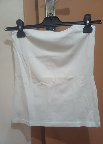 #Zara#H&M#Koton#Bayan Straplez Bluz#Beyaz Düz Büstiyer# - Görsel 2