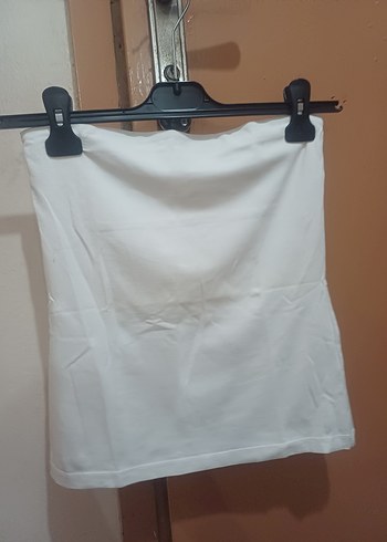 #Zara#H&M#Koton#Bayan Straplez Bluz#Beyaz Düz Büstiyer# - Görsel 5