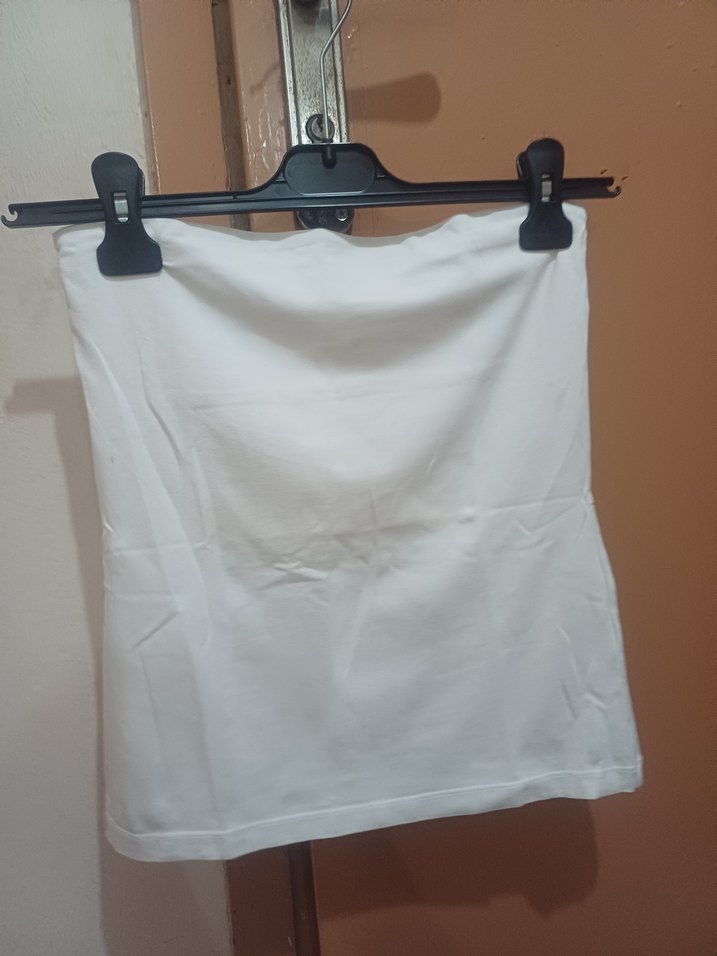 #Zara#H&M#Koton#Bayan Straplez Bluz#Beyaz Düz Büstiyer# - Görsel 5