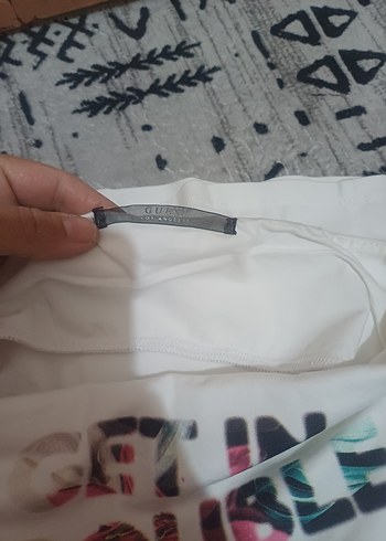 #Zara#H&M#Guess Bayan Straplez Bluz#Beyaz Straplez Baskılı - Görsel 6