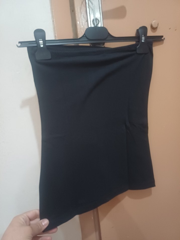 #Zara#H&M#Koton#Bayan Straplez Bluz#Siyah Mini DarKesim Büstiyer - Görsel 4