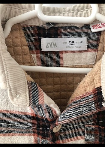 zara marka erkek Çocuk Ekose Desenli Uzun Kollu Gömlek - Görsel 2