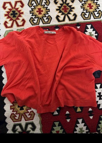 Kırmızı ve haki yesil Kazak - Görsel 2