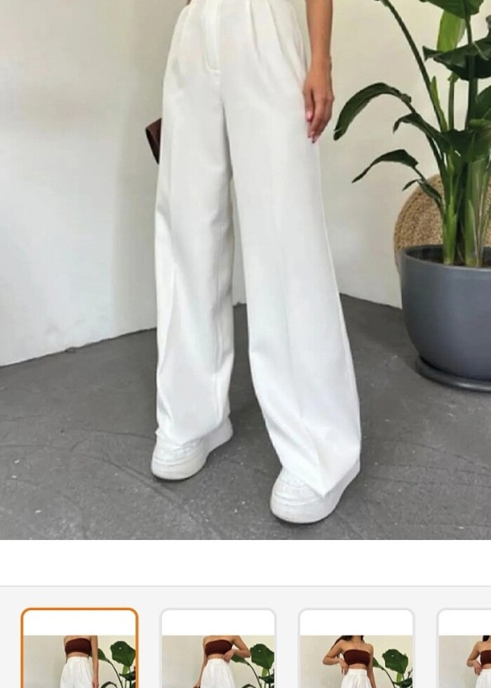 Beyaz palazzo 0 urun - Görsel 2