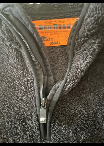 bad bear marka siyah Fermuarlı Kadın Polar Ceket - Görsel 3