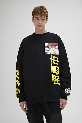 Anime Printed Oversize Hoodie