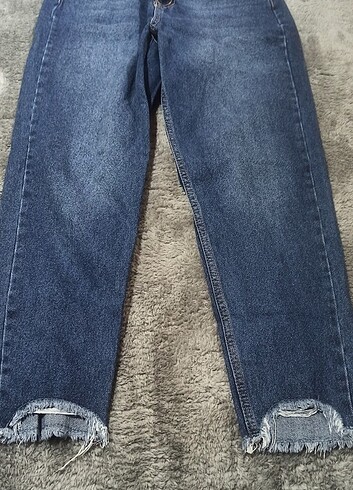 32 Beden lacivert Renk Mom jeans