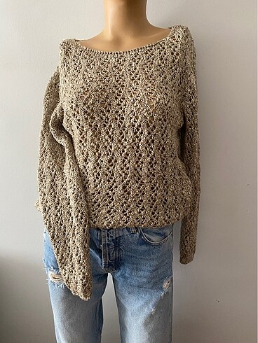 m Beden ten rengi Renk TOPSHOP DELİKLİ KAZAK
