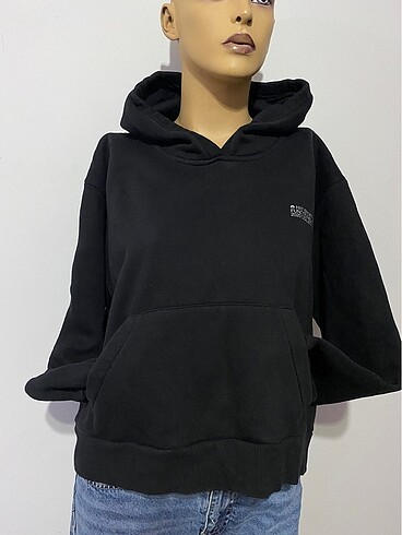 38 Beden Siyah UNİSEX kapüşonlu sweatshirt