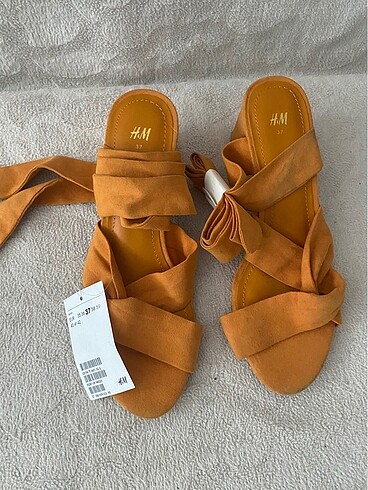 37 Beden kahverengi Renk H&M Taba Topuklu sandalet