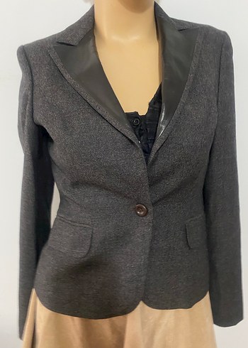 NETWORK DERİ YAKALI KLASİK CEKET - Görsel 3